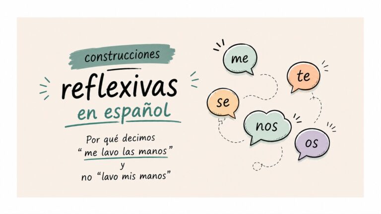 Construcciones reflexivas en español: por qué decimos “me lavo las manos” y no “lavo mis manos”
